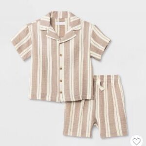 Striped Short Set